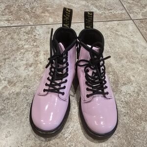 Dr. Martens Pink Patent Leather Boots